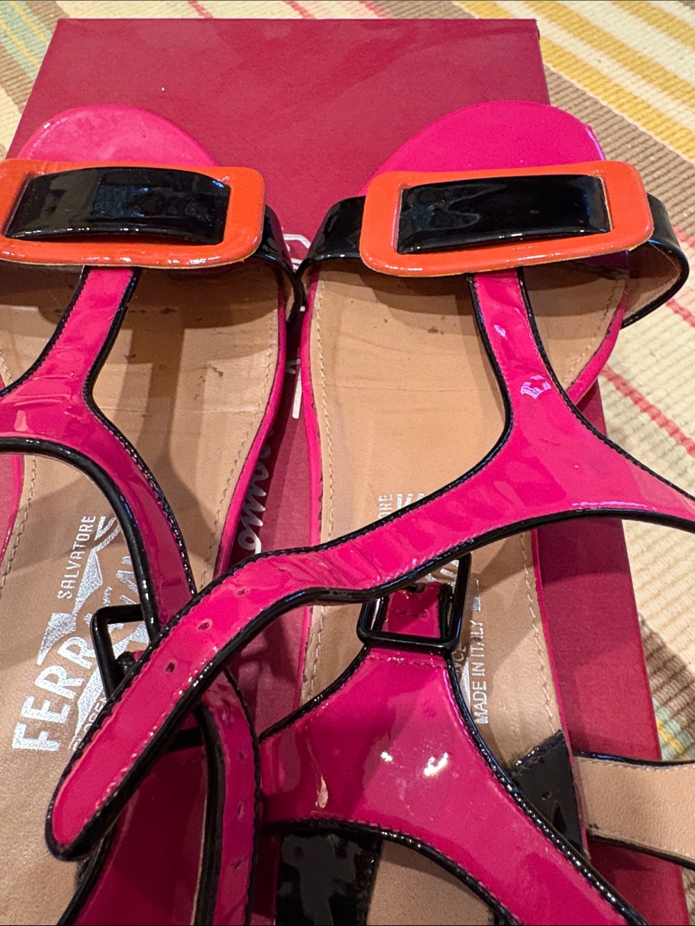 Ferragamo Pristina Sandals 7 1/2 B - Picture 6 of 8